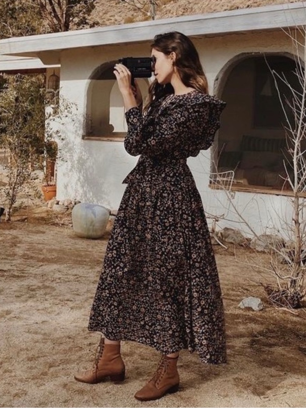 Christy Dawn Beau Dress in Navy Anemone Vine XS